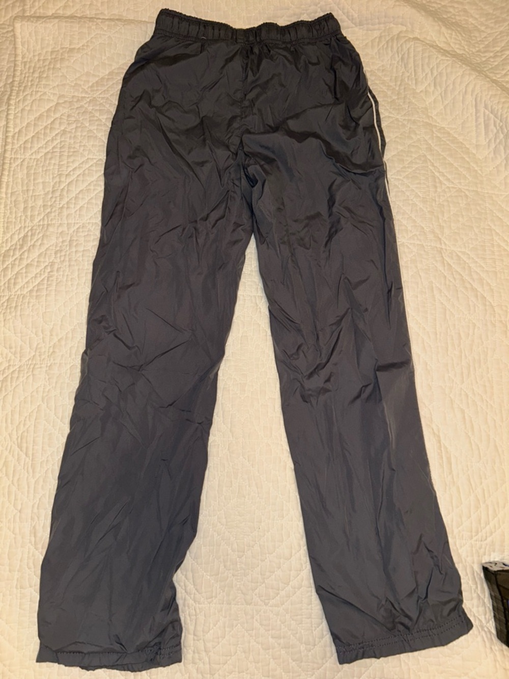 Men's Black Athletic Windbreaker Pants
